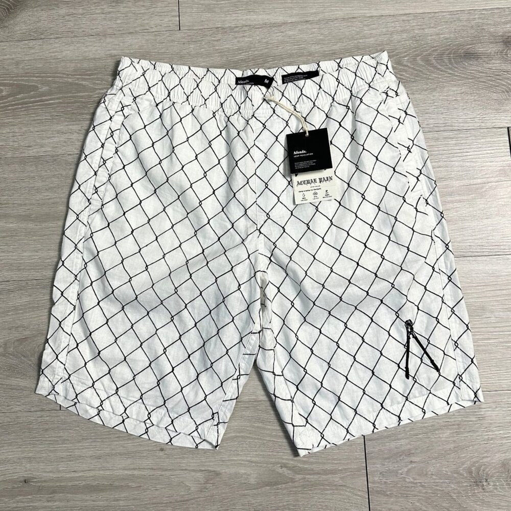 Sample BNWT Afends - Wired Ninety Eights - Men's Hemp White Shorts - Medium (32)